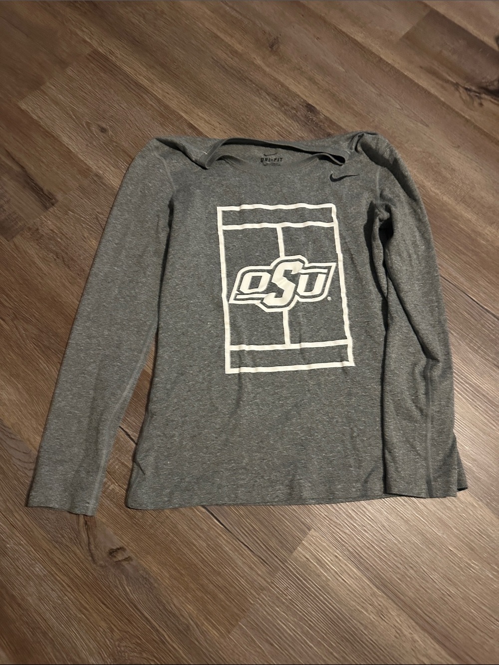 Nike Grey Long Sleeve OSU Graphic Tee